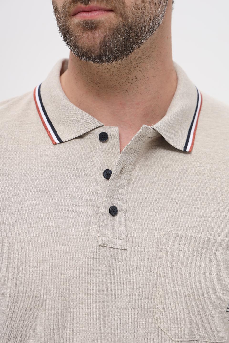 Поло Casa Moda с карманом бежевое