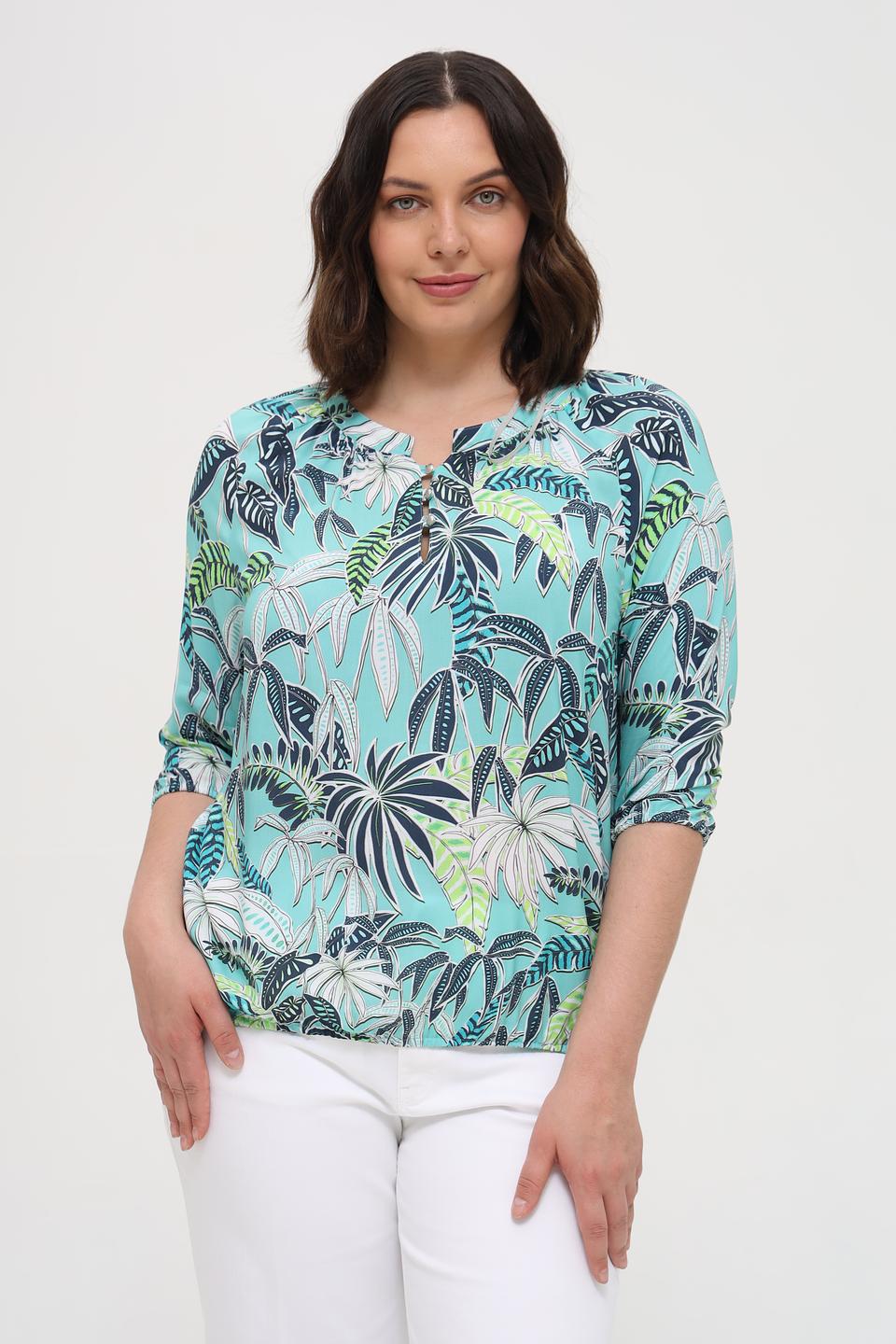 Блуза Erfo с тропическим принтом