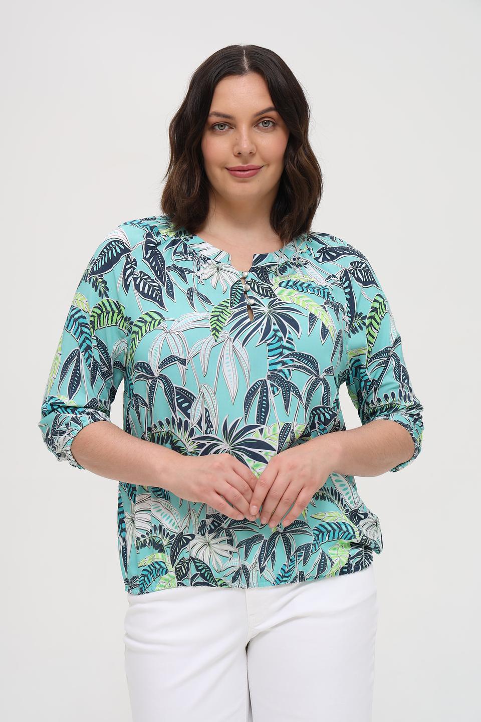 Блуза Erfo с тропическим принтом