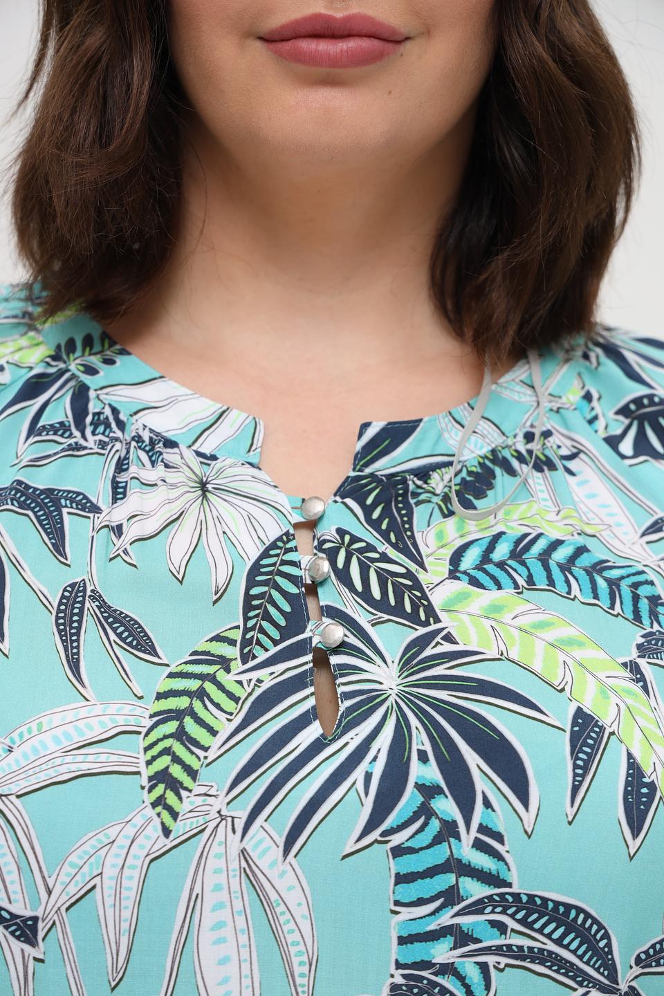 Блуза Erfo с тропическим принтом