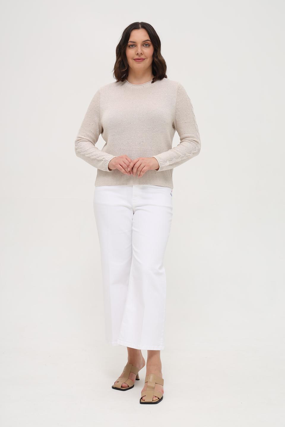 Пуловер Gerry Weber с блестками бежевый