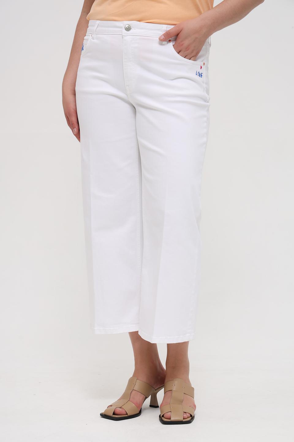 Джинсы кюлоты Oui белые