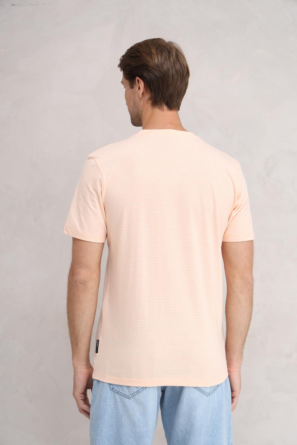 Футболка Tom Tailor персиковая с принтом