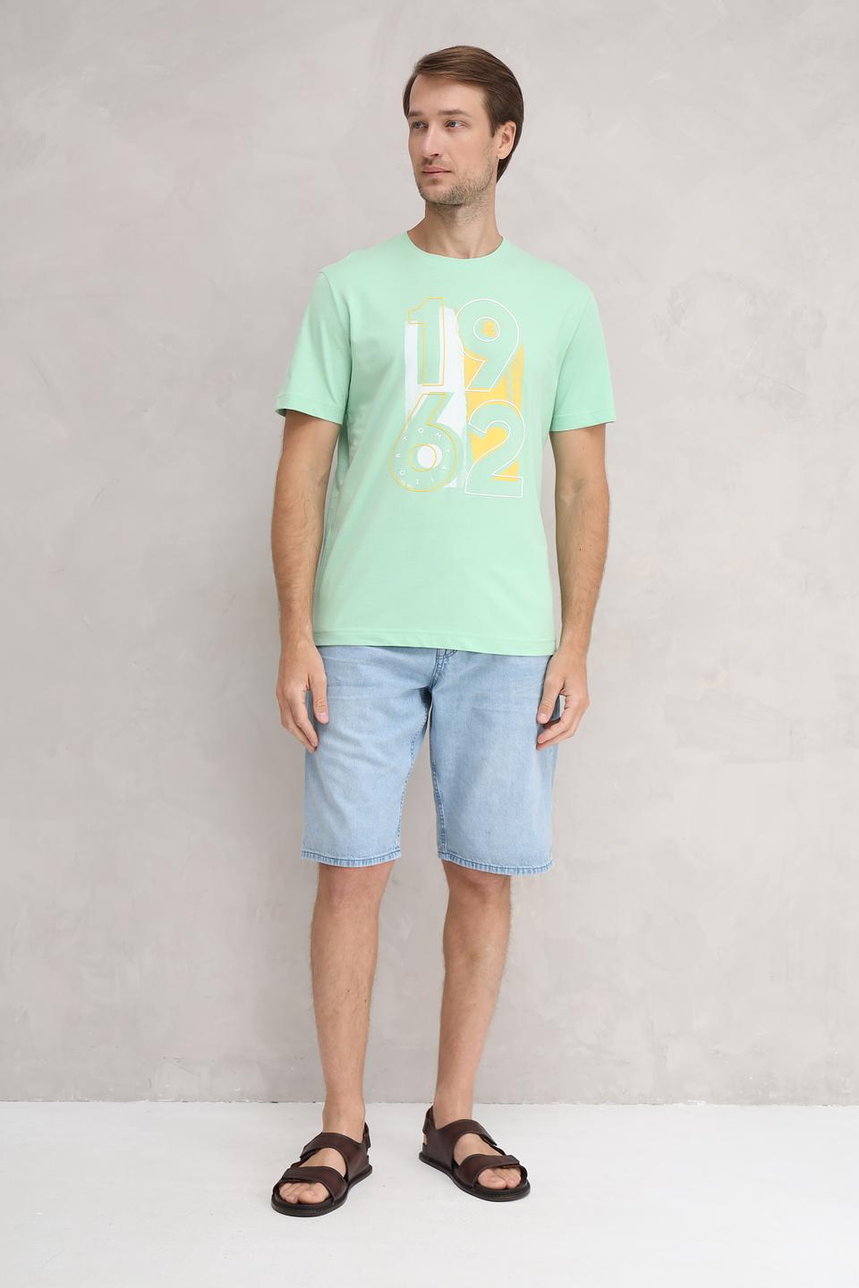 Футболка Tom Tailor мятная с принтом