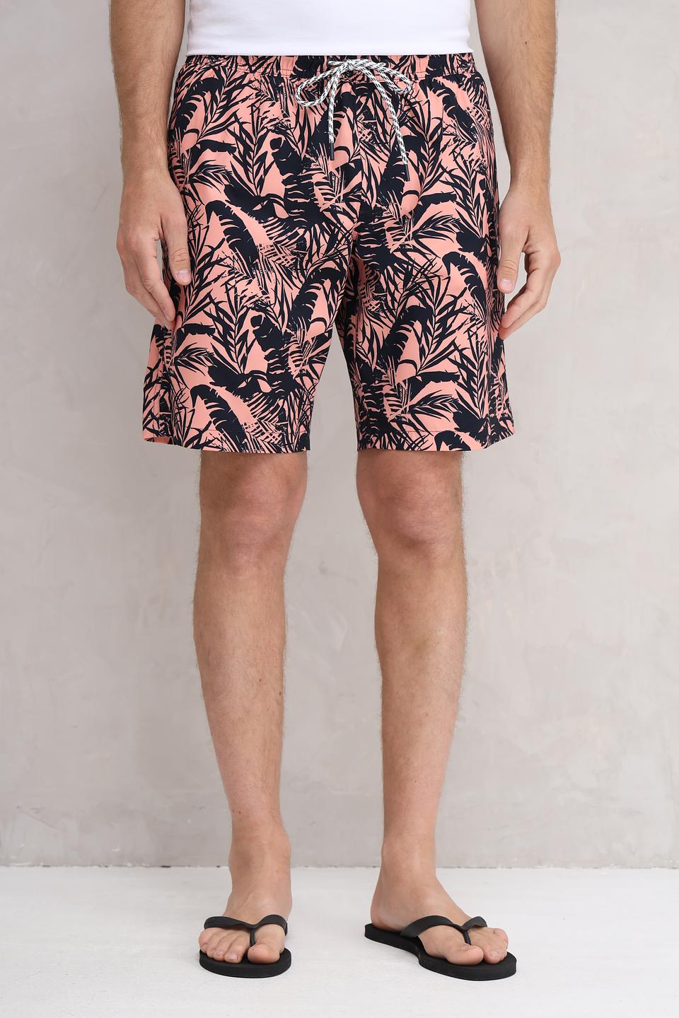 Плавательные шорты Tom Tailor персиковые с принтом