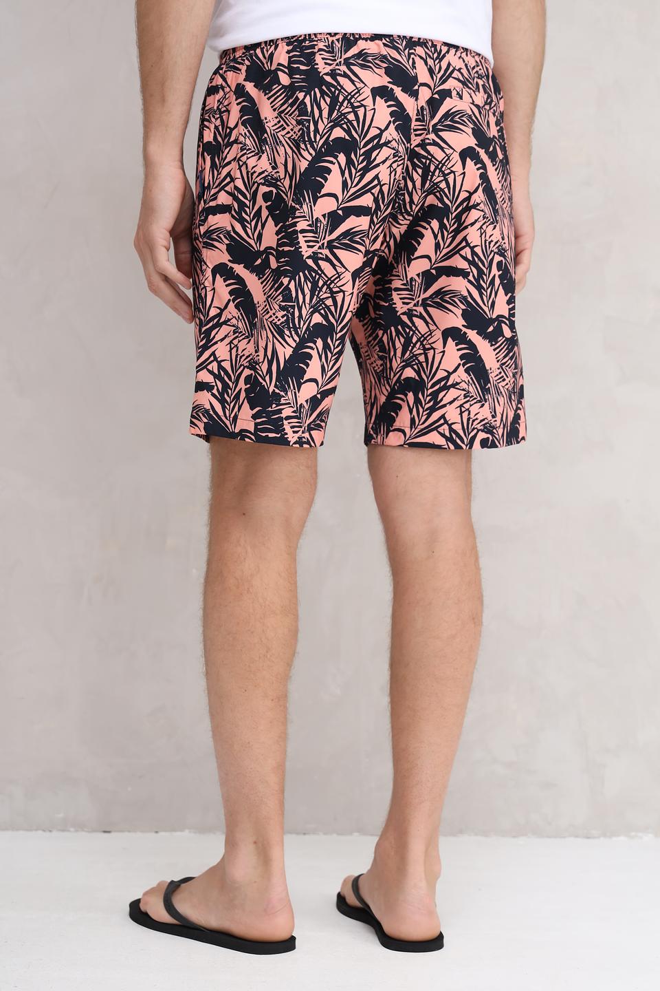 Плавательные шорты Tom Tailor персиковые с принтом