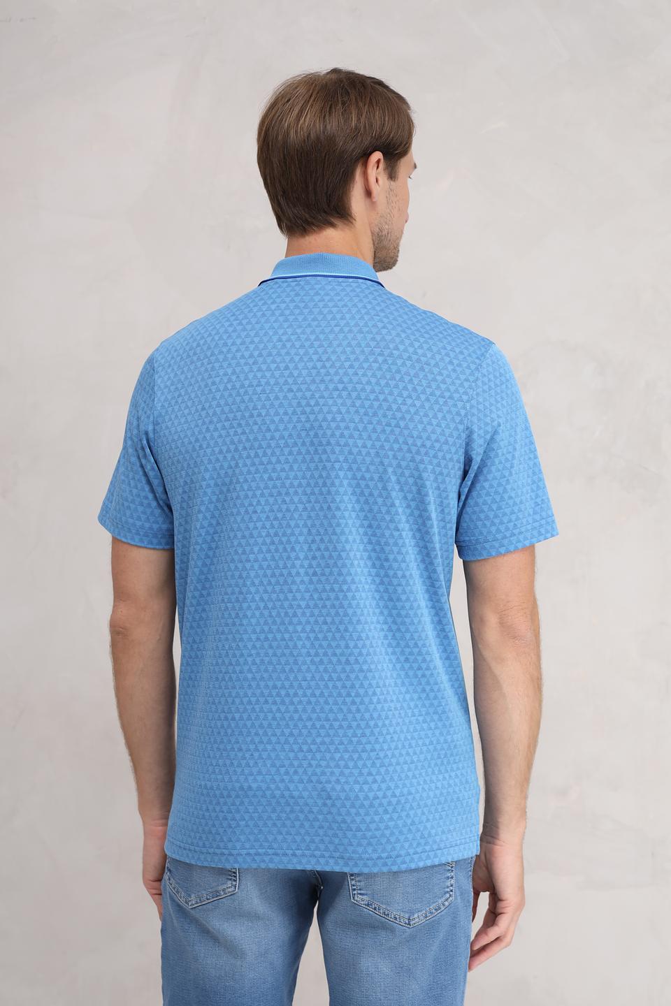 Поло Ragman men голубой с узором