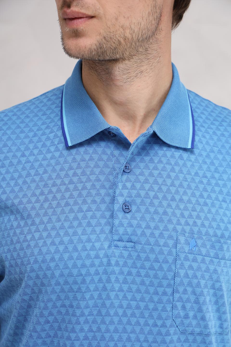 Поло Ragman men голубой с узором