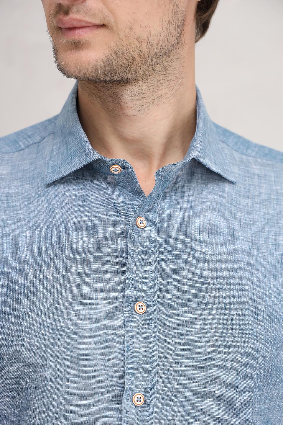 Рубашка кр Bugatti голубая