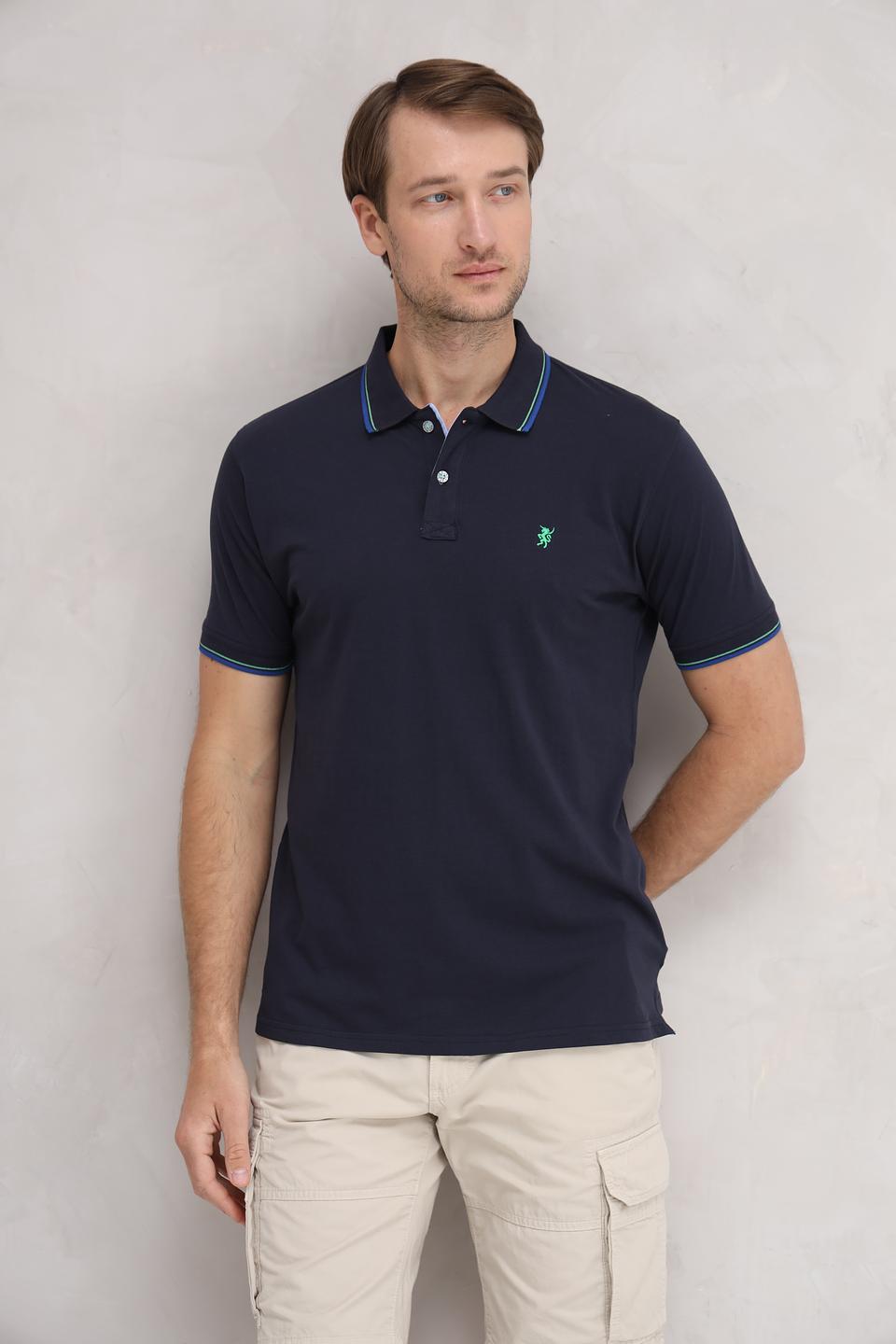 Поло Sea Barrier мужское тёмно-синее