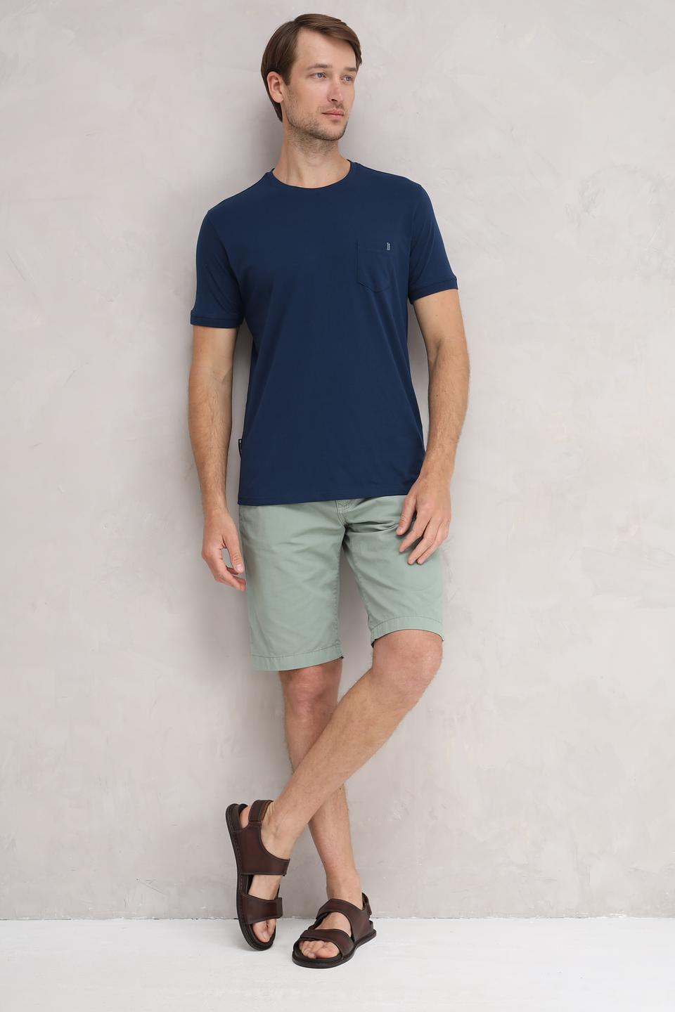 Футболка Sea Barrier синяя с карманом