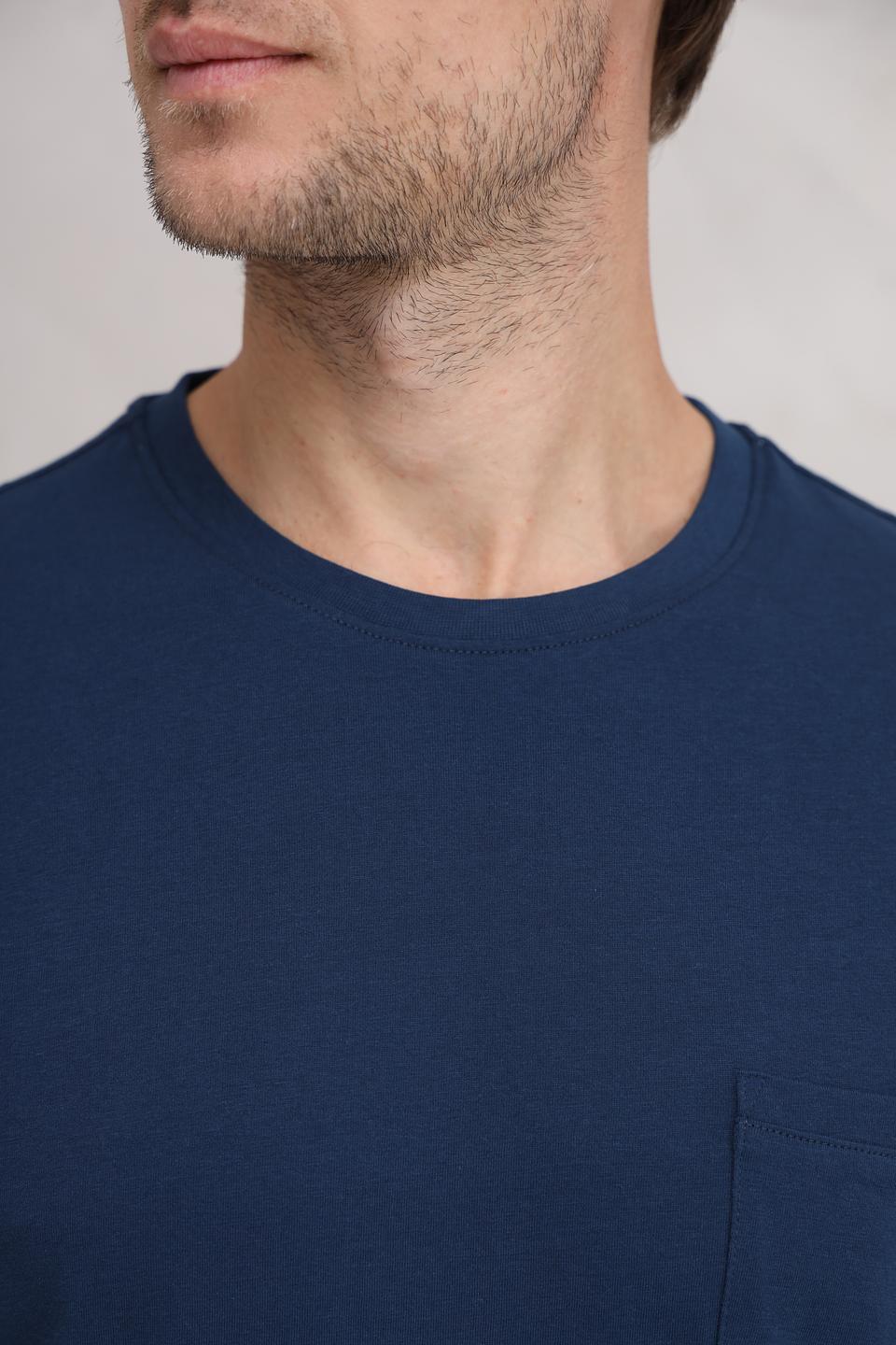 Футболка Sea Barrier синяя с карманом