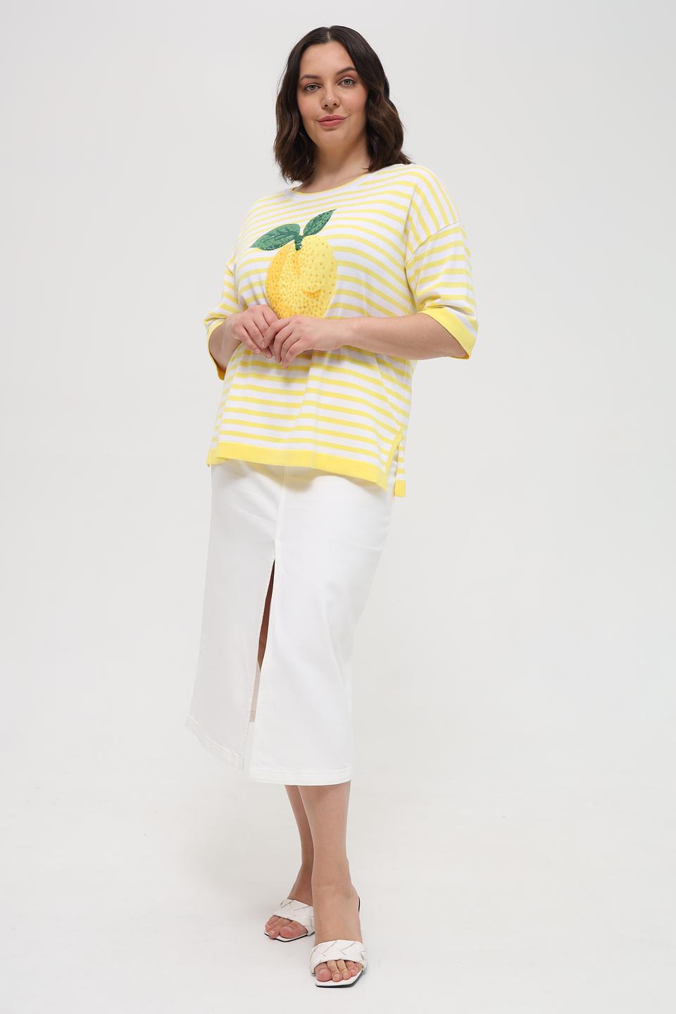 Пуловер Oui с лимоном