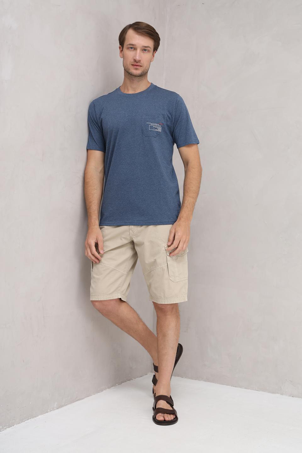 Футболка Casa Moda с карманом синяя