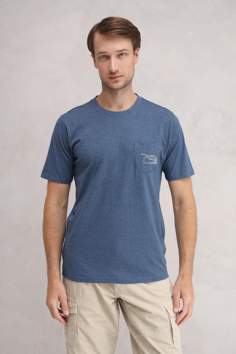 Футболка Casa Moda с карманом синяя