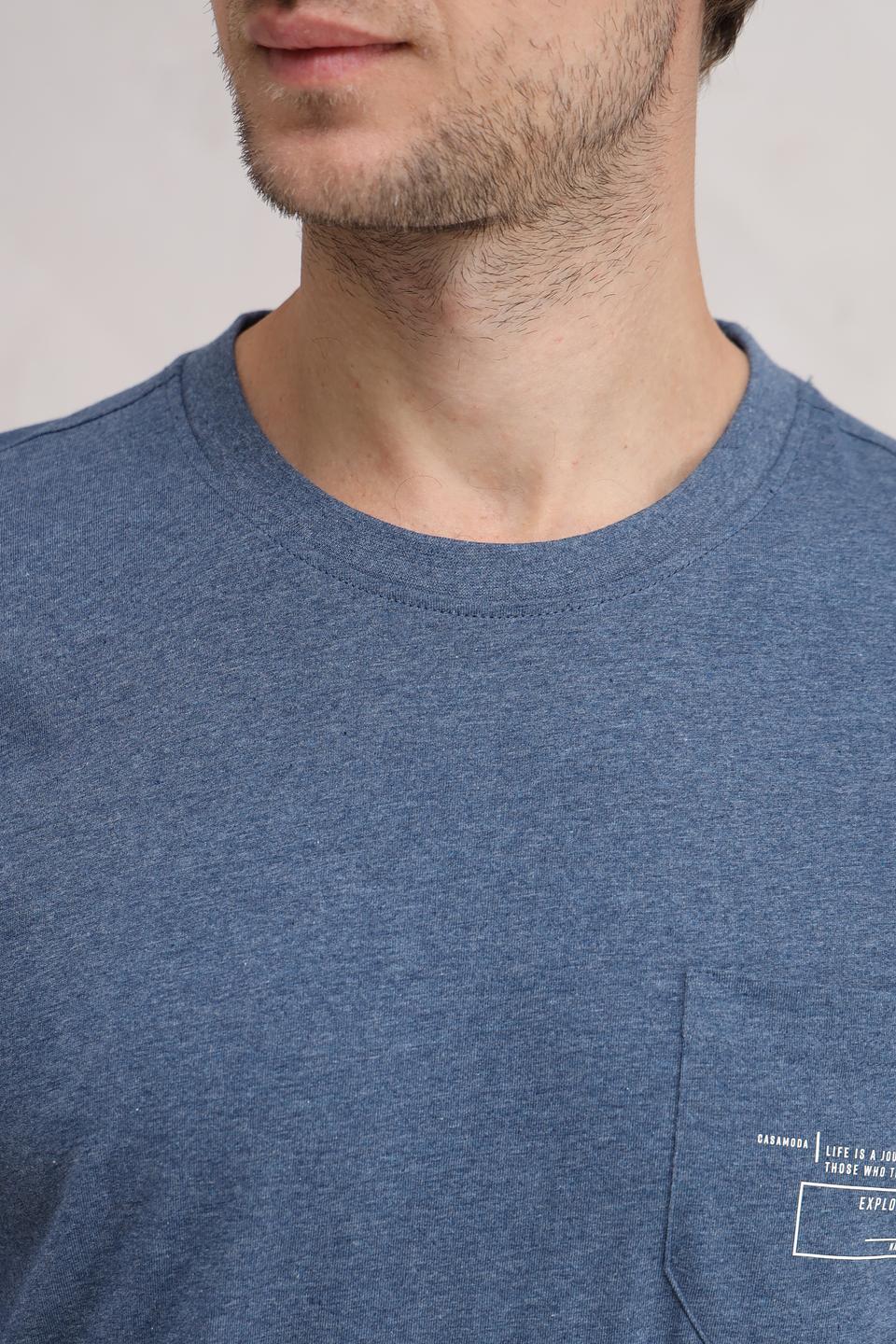 Футболка Casa Moda с карманом синяя