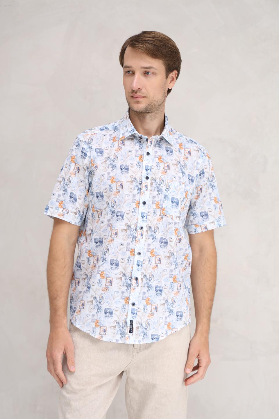 Рубашка кр Casa Moda с принтом