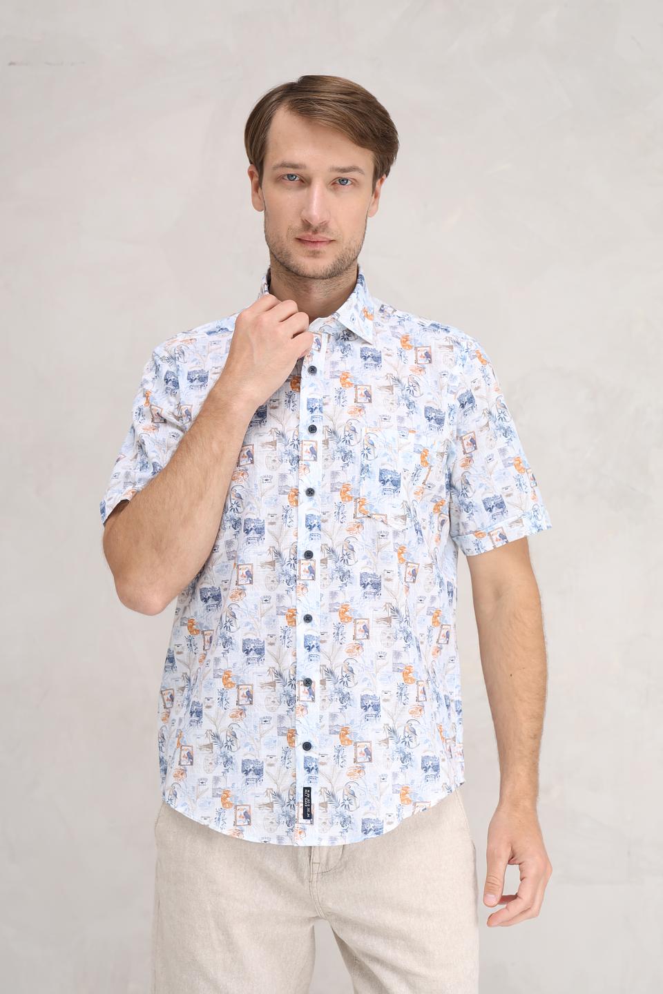 Рубашка кр Casa Moda с принтом