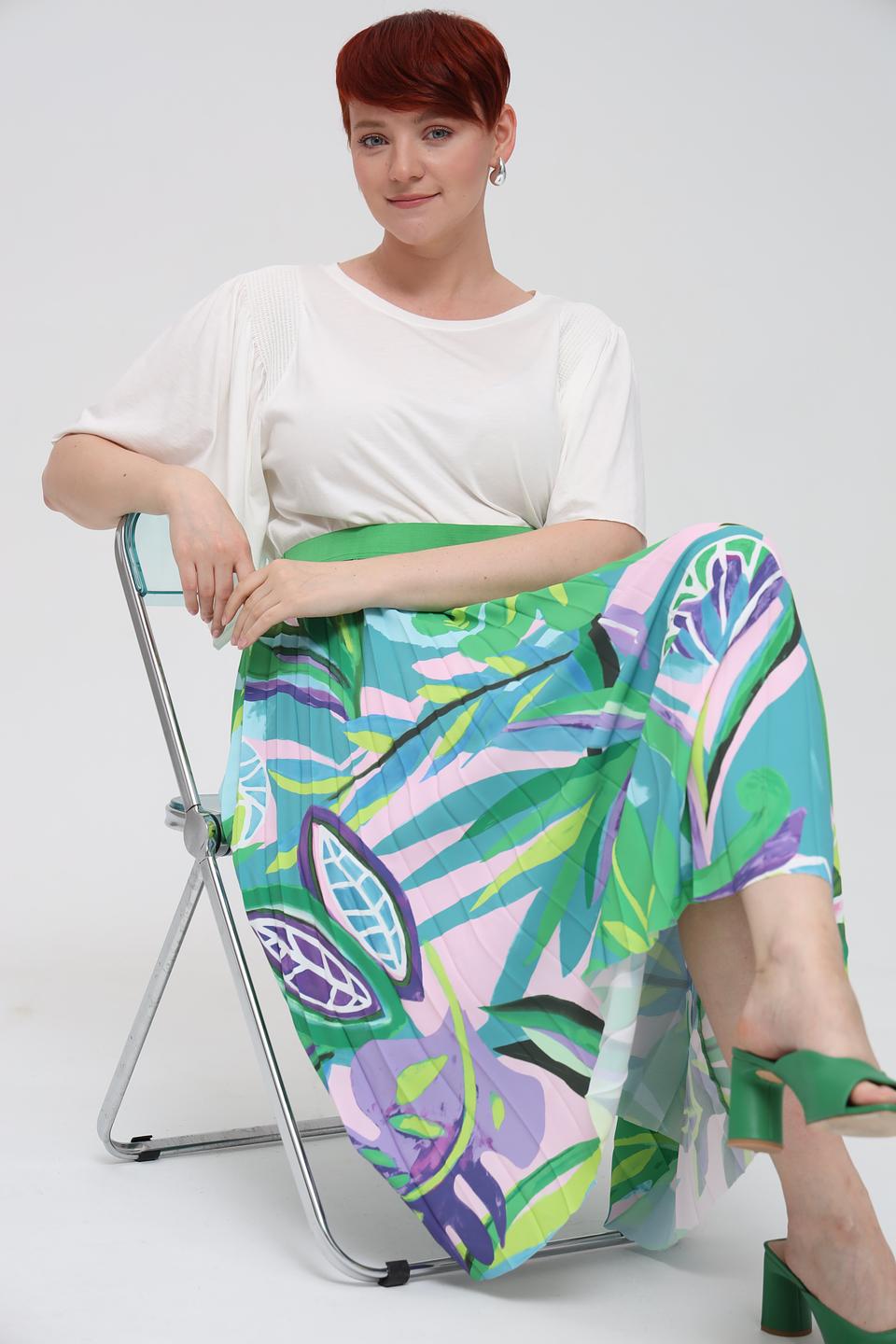 Юбка Via Appia с цветочным принтом