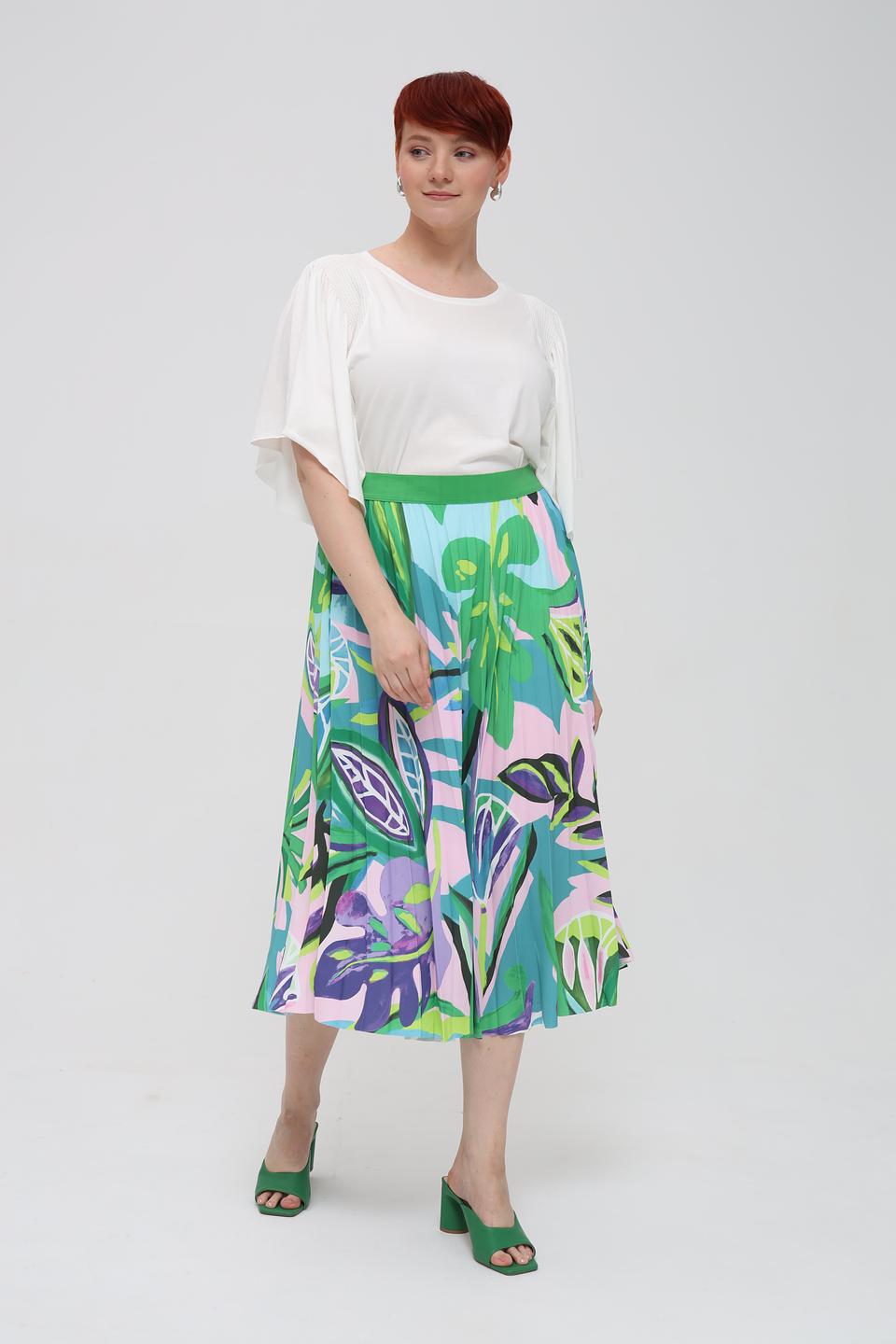 Юбка Via Appia с цветочным принтом