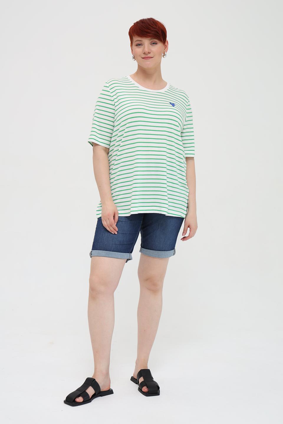 Футболка Frapp в полоску с сердцем