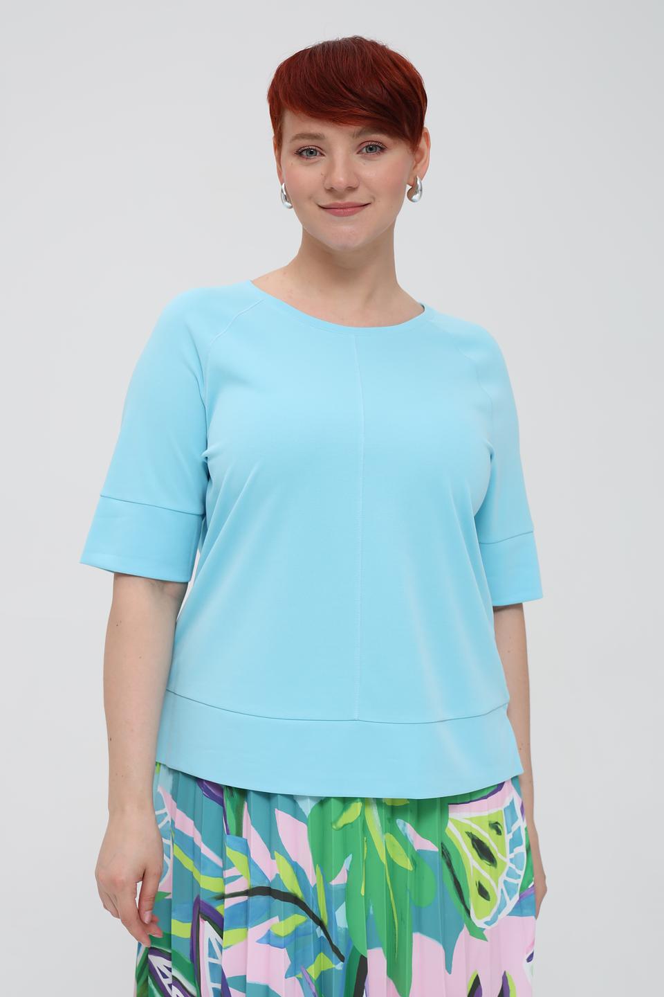 Футболка Rabe collection голубая с рукавом 3/4