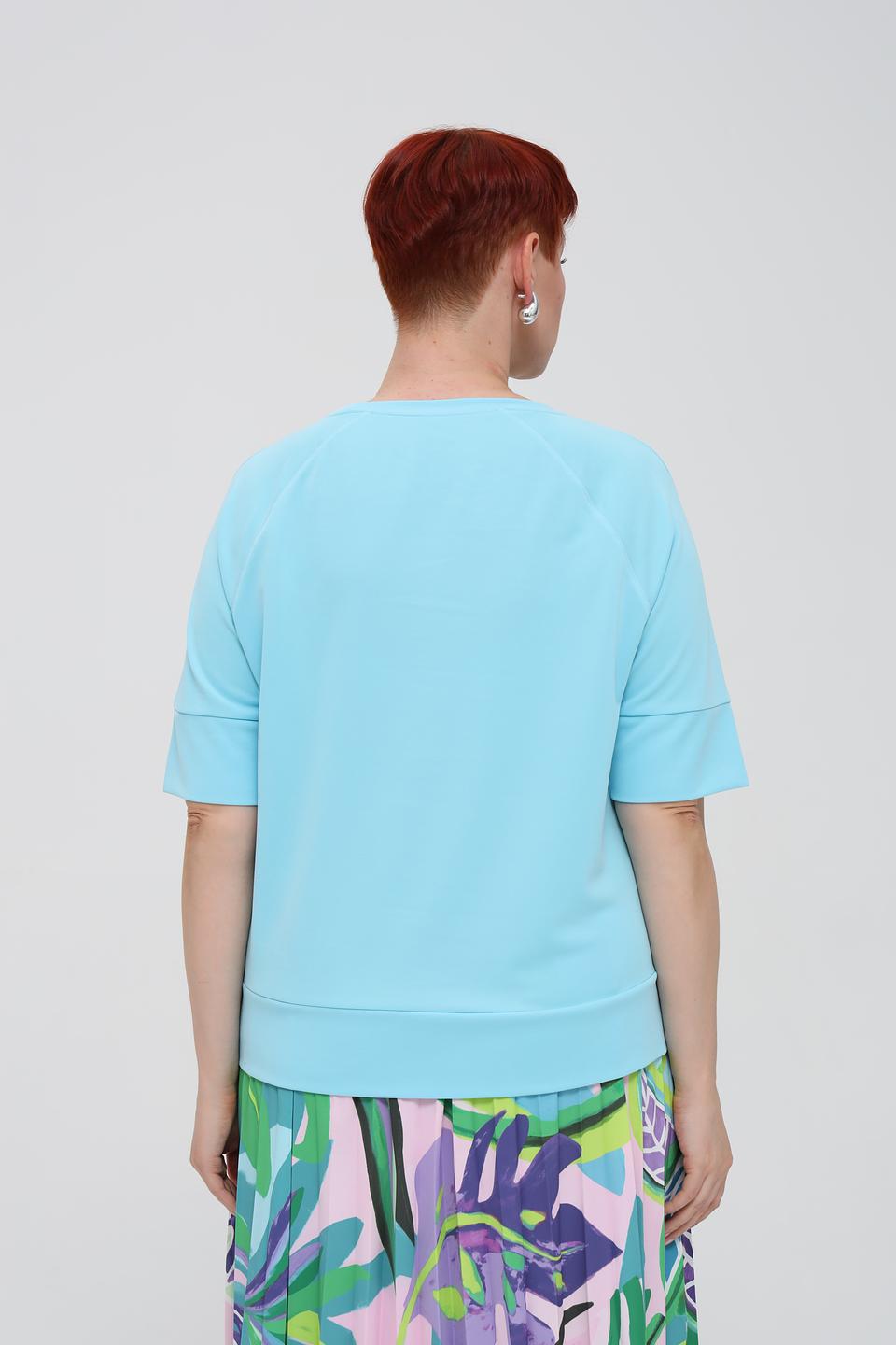 Футболка Rabe collection голубая с рукавом 3/4