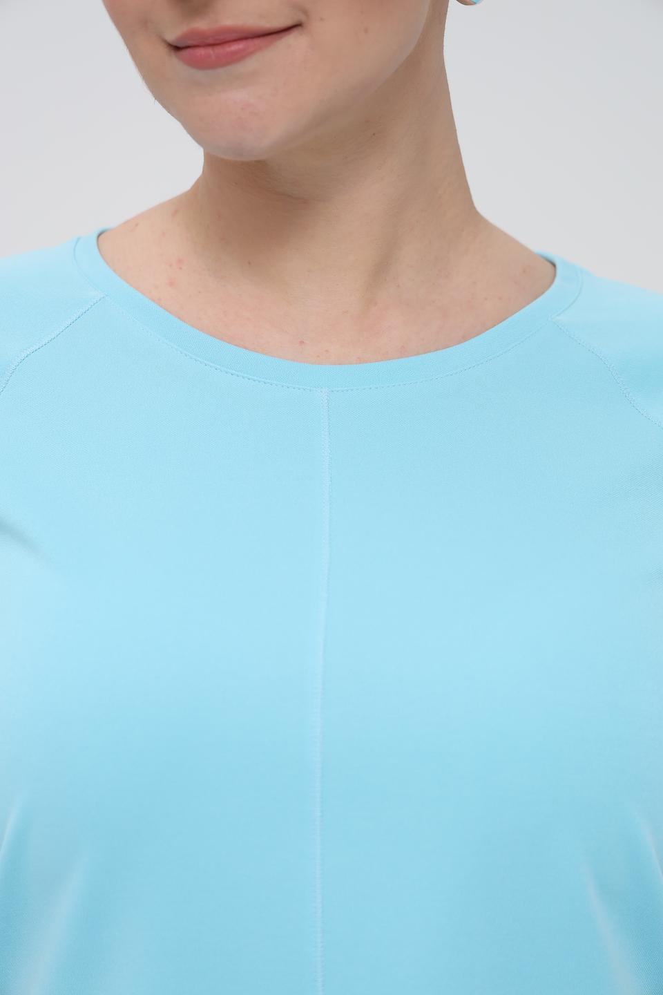 Футболка Rabe collection голубая с рукавом 3/4