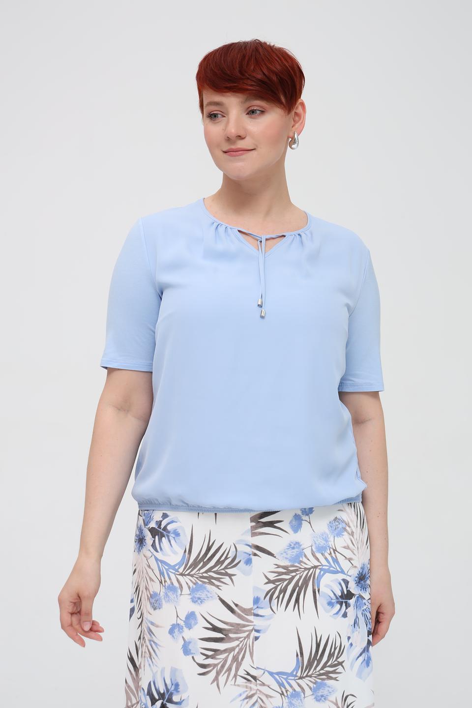 Блуза Frank Walder с завязками голубая