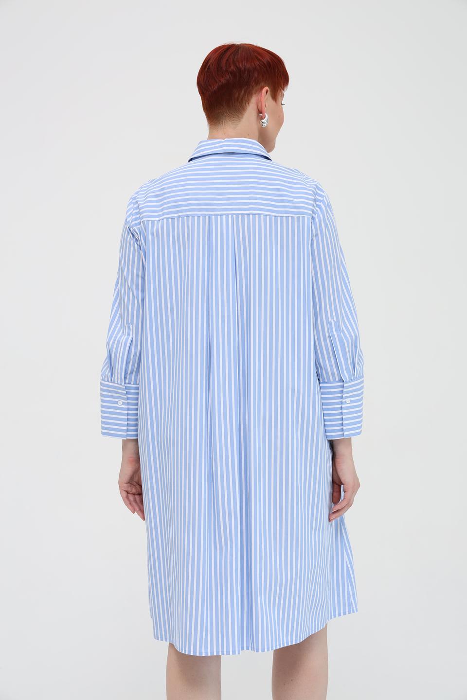 Платье в полоску Oui голубое