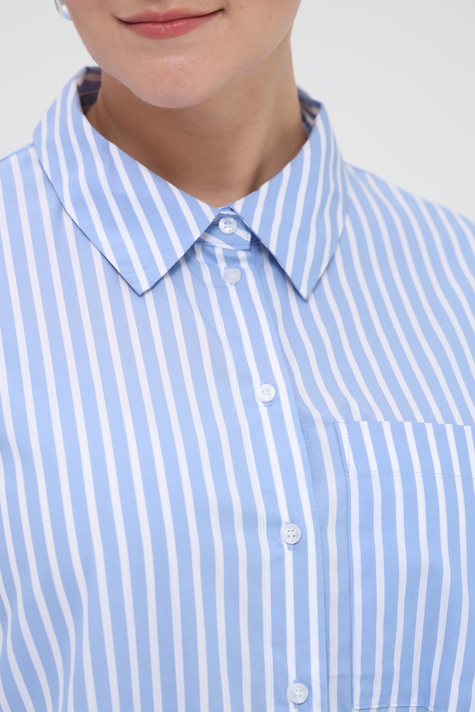 Платье в полоску Oui голубое