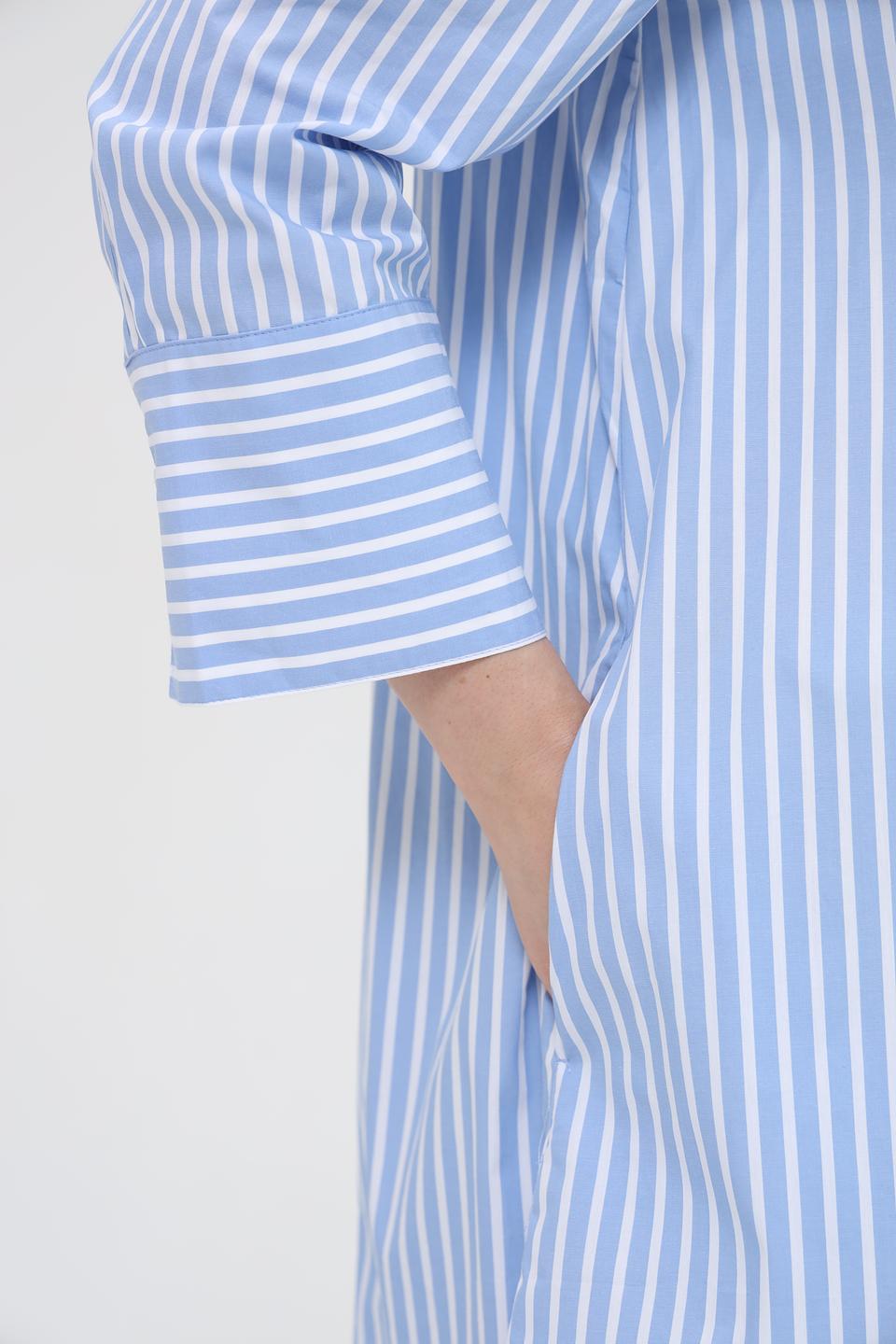 Платье в полоску Oui голубое