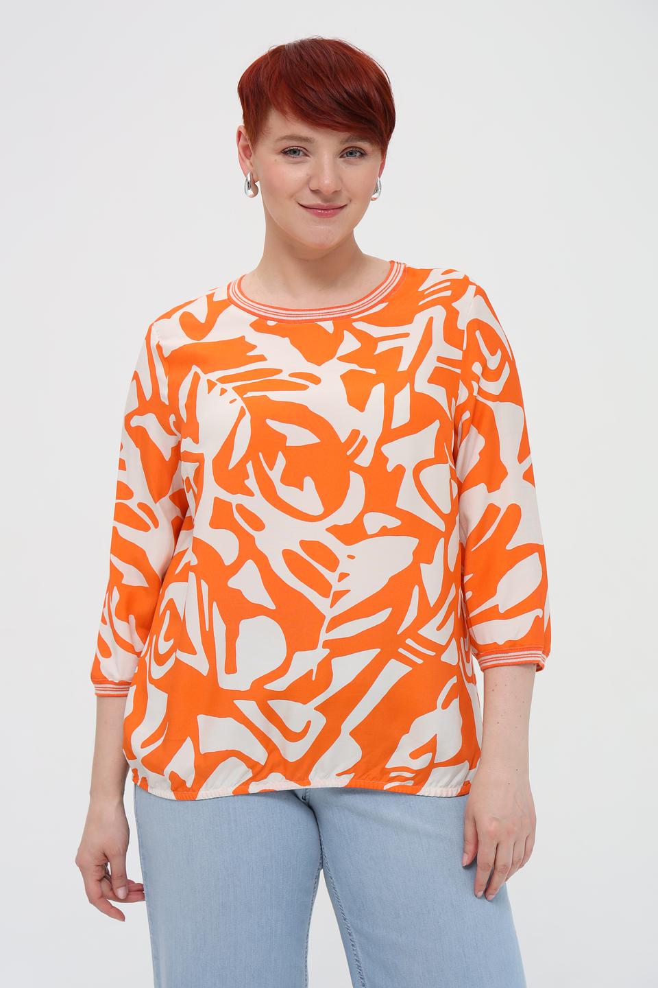 Блуза Rabe collection оранжевый принт