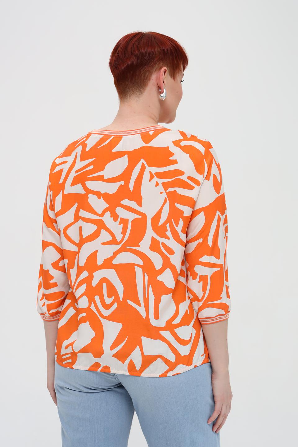 Блуза Rabe collection оранжевый принт