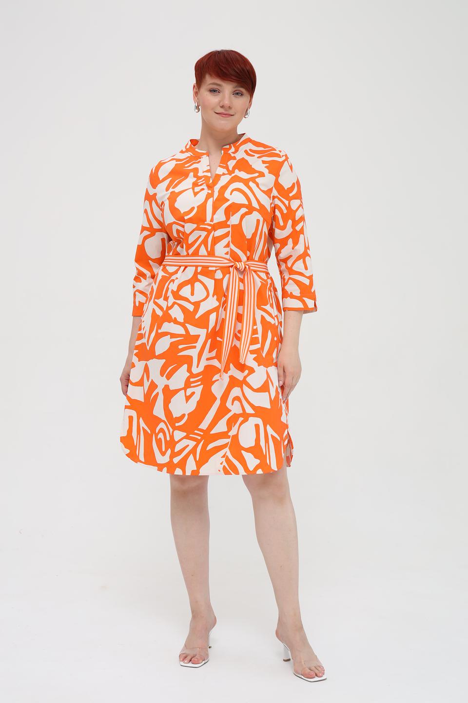 Платье Rabe collection с принтом оранжевый