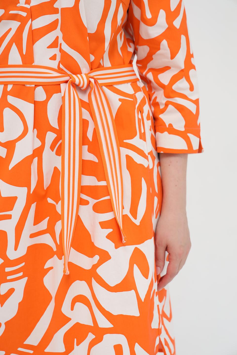 Платье Rabe collection с принтом оранжевый