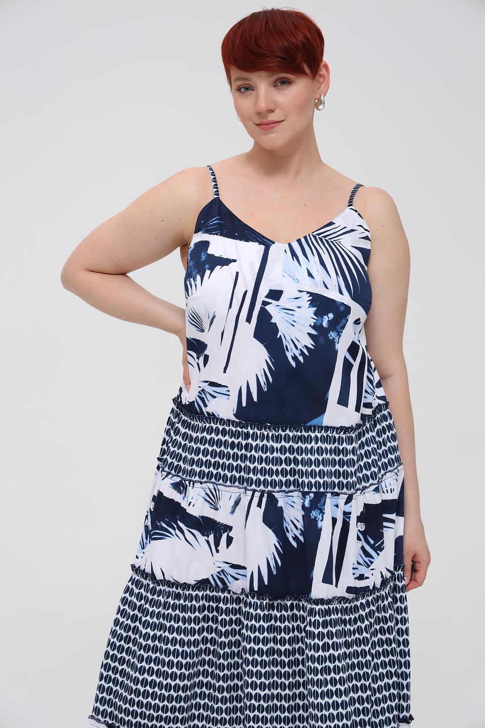 Платье Lecomte с принтом и бретелями