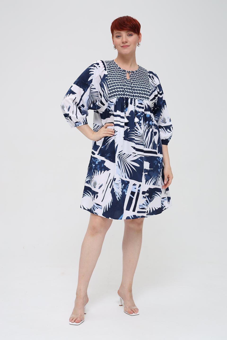 Платье Lecomte с тропическим принтом