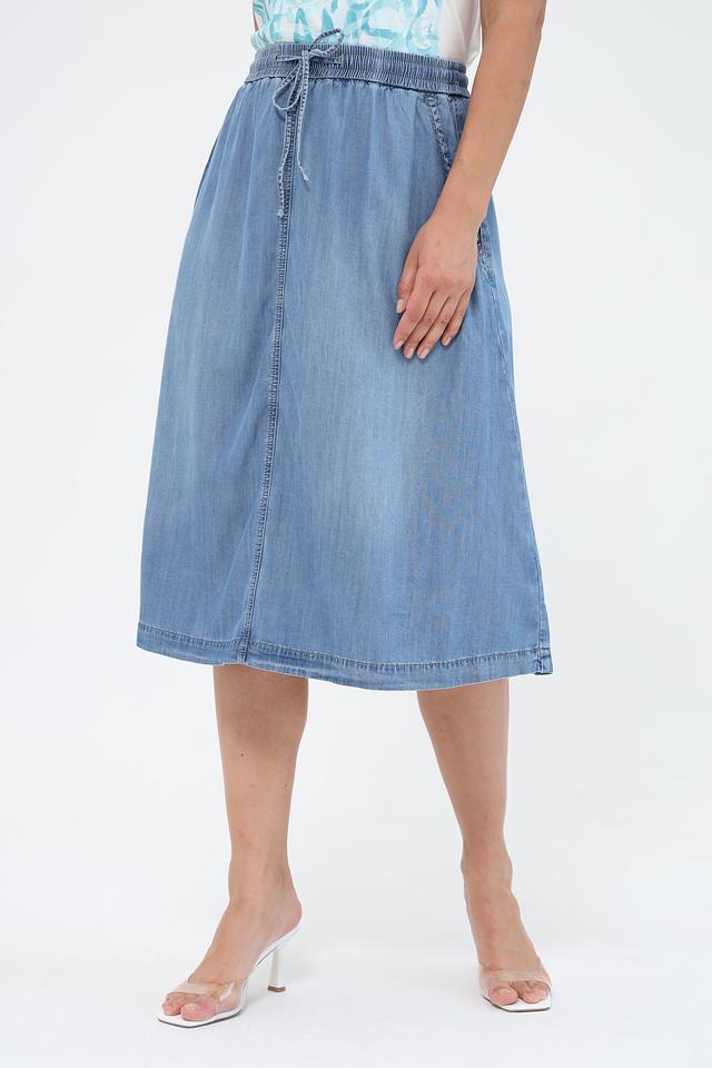 Юбка Gerry Weber деним с кулиской голубая