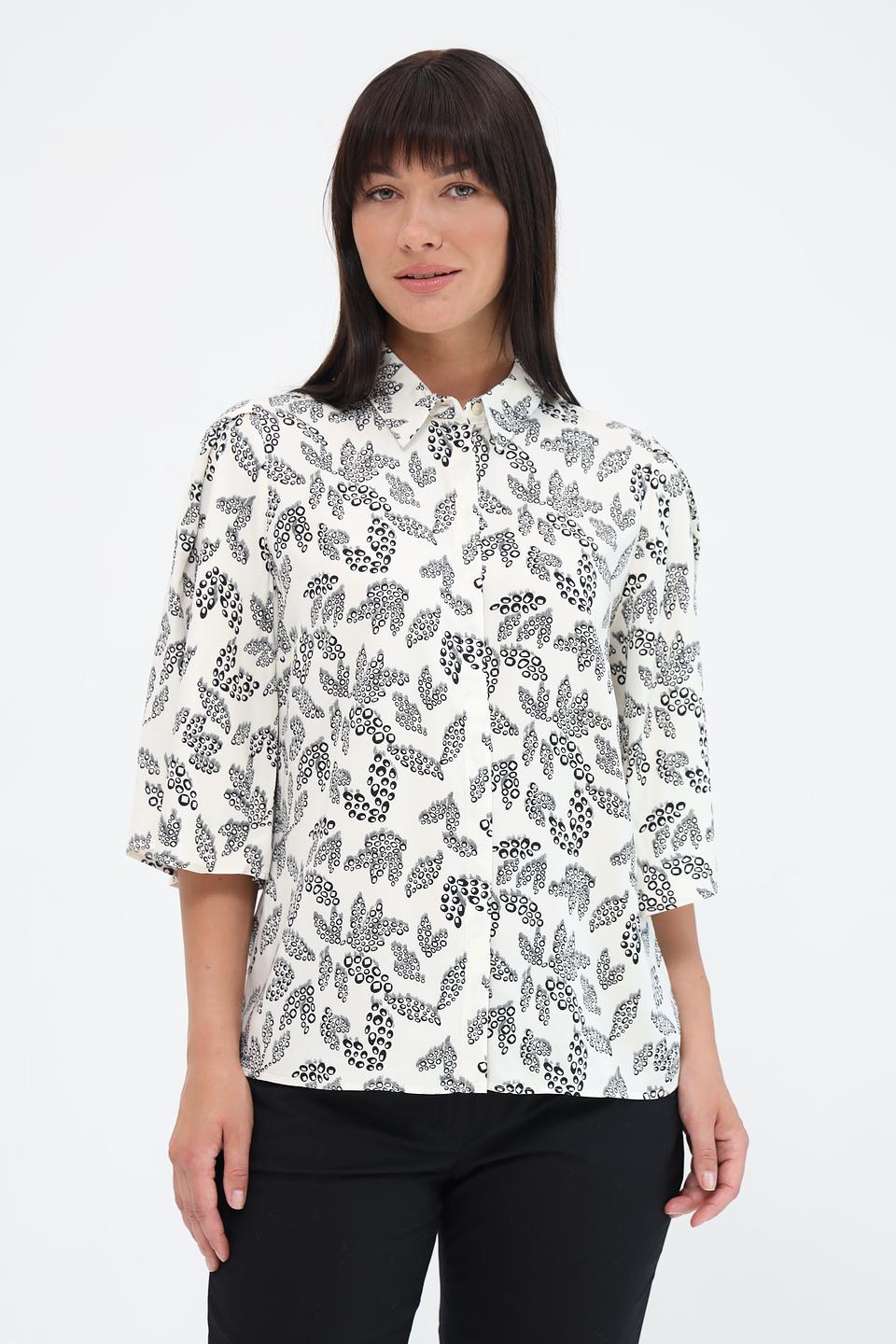Блуза Taifun с принтом чёрно-белый