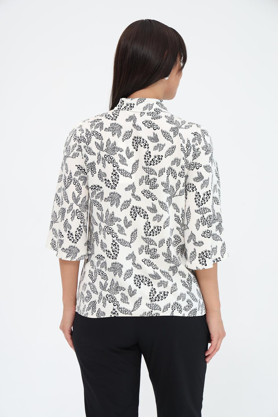 Блуза Taifun с принтом чёрно-белый