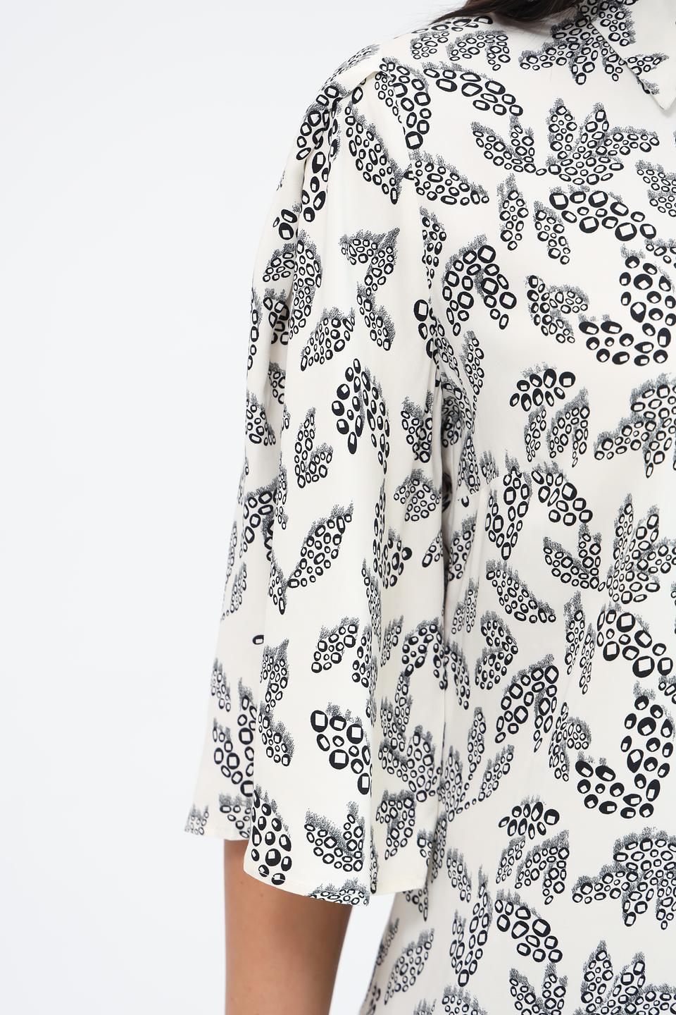 Блуза Taifun с принтом чёрно-белый