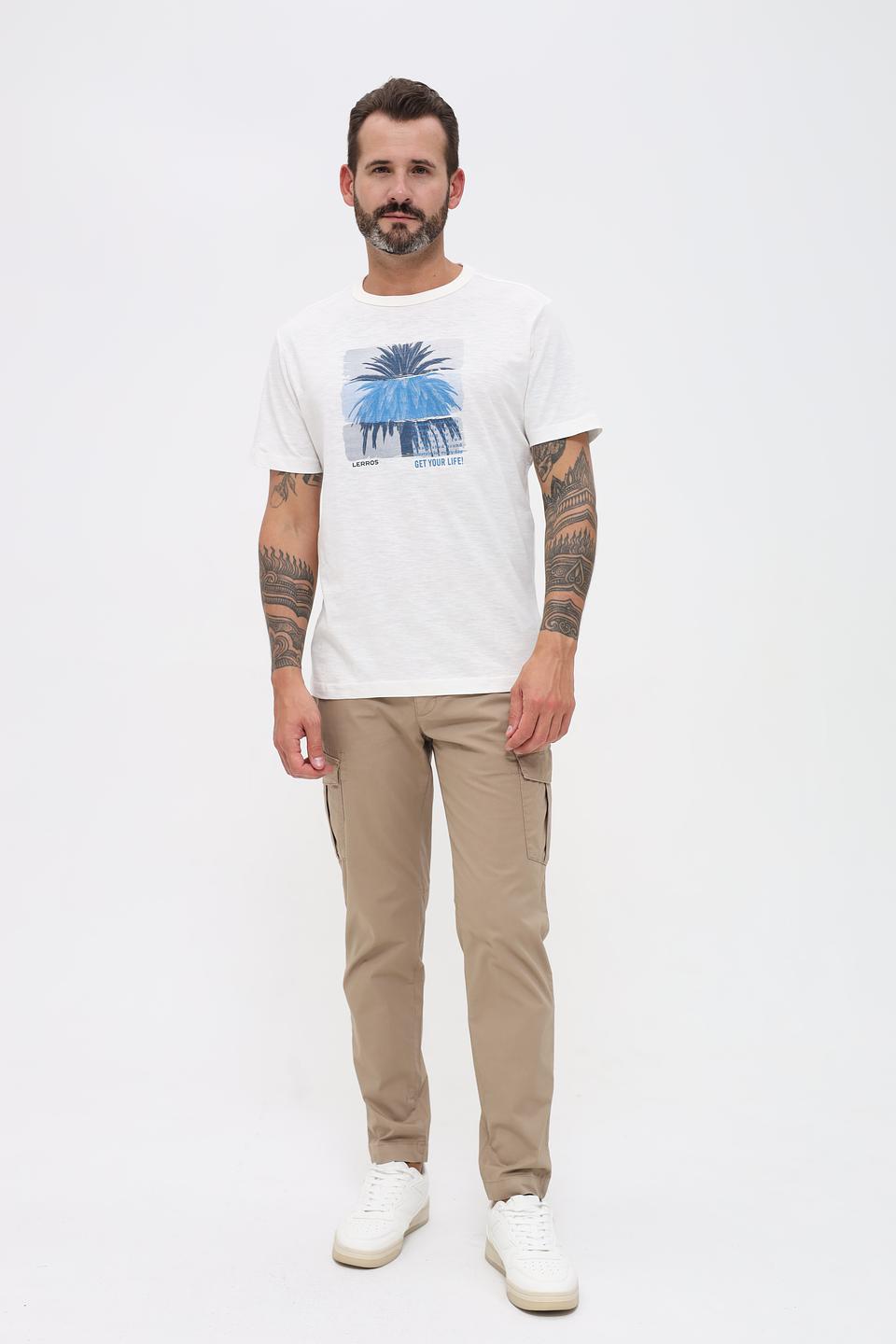 Футболка Lerros с пальмами белый