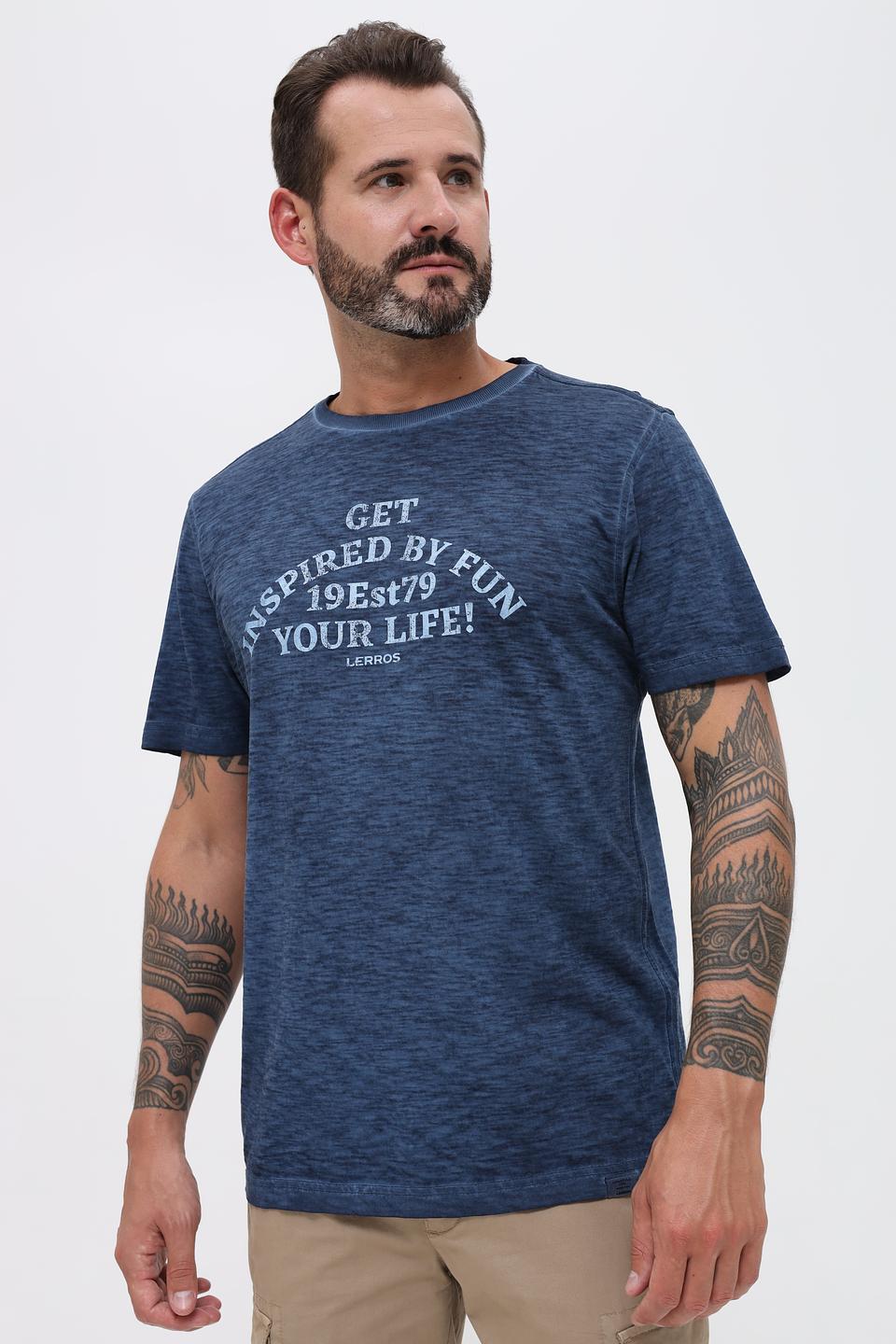 Футболка Lerros с принтом синяя
