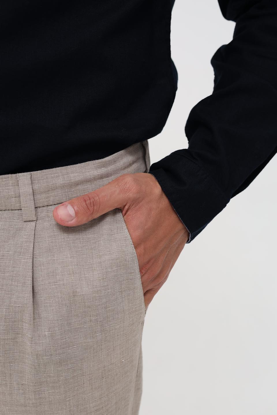 Брюки Bugatti бежевые с завязками