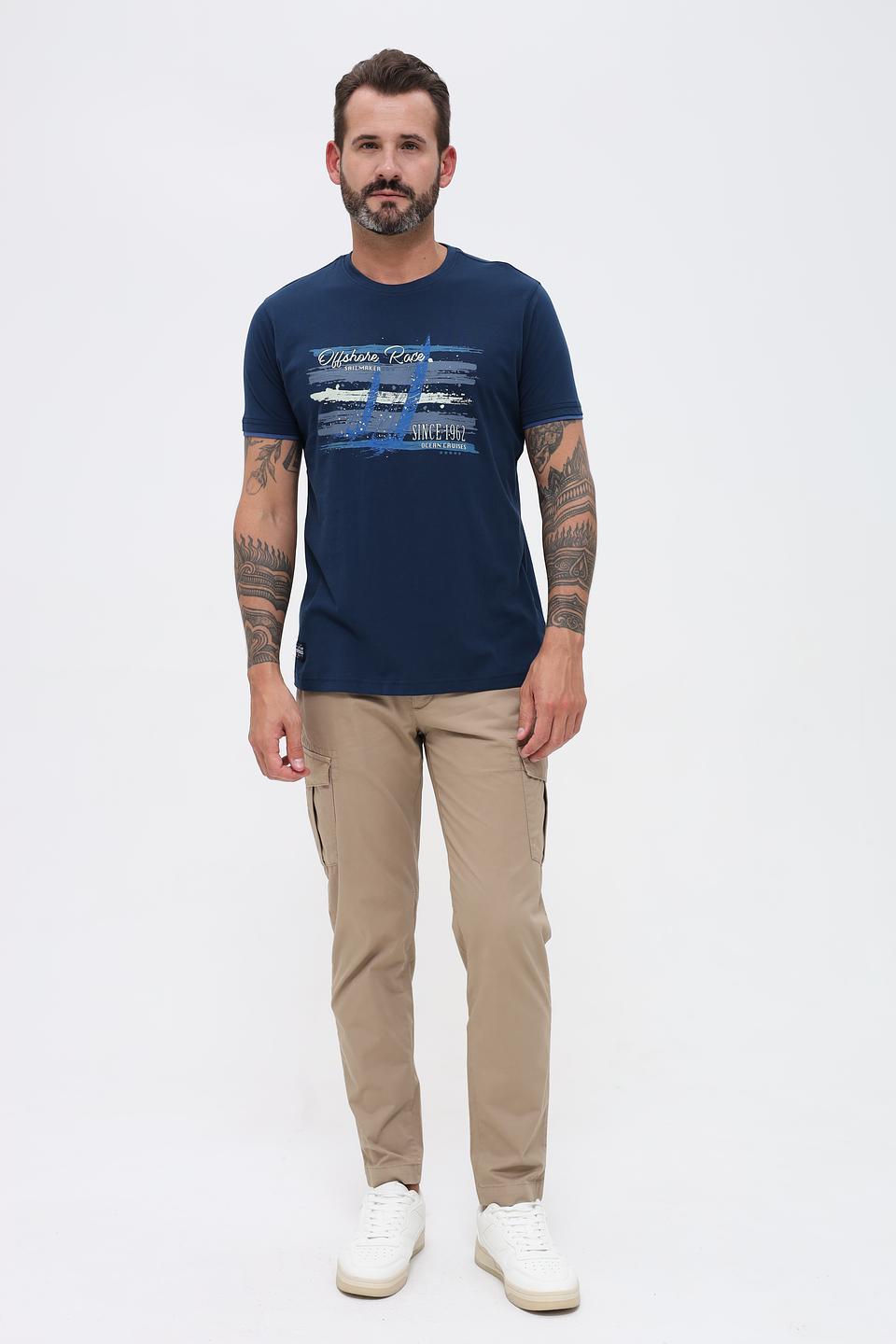 Футболка Sea Barrier с принтом синий