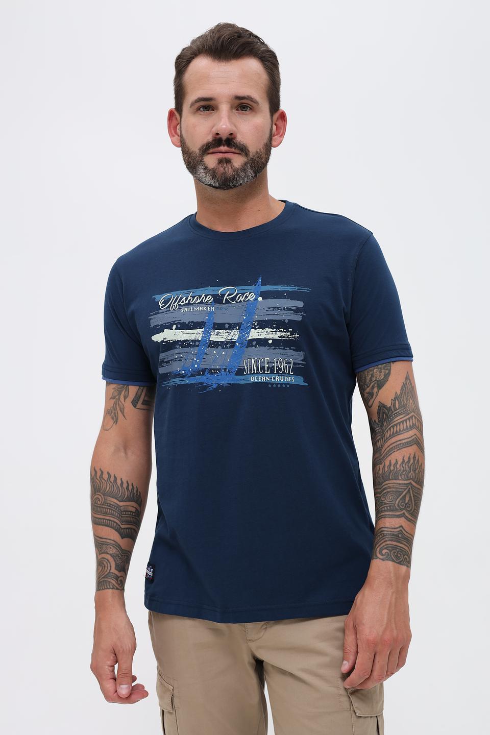 Футболка Sea Barrier с принтом синий
