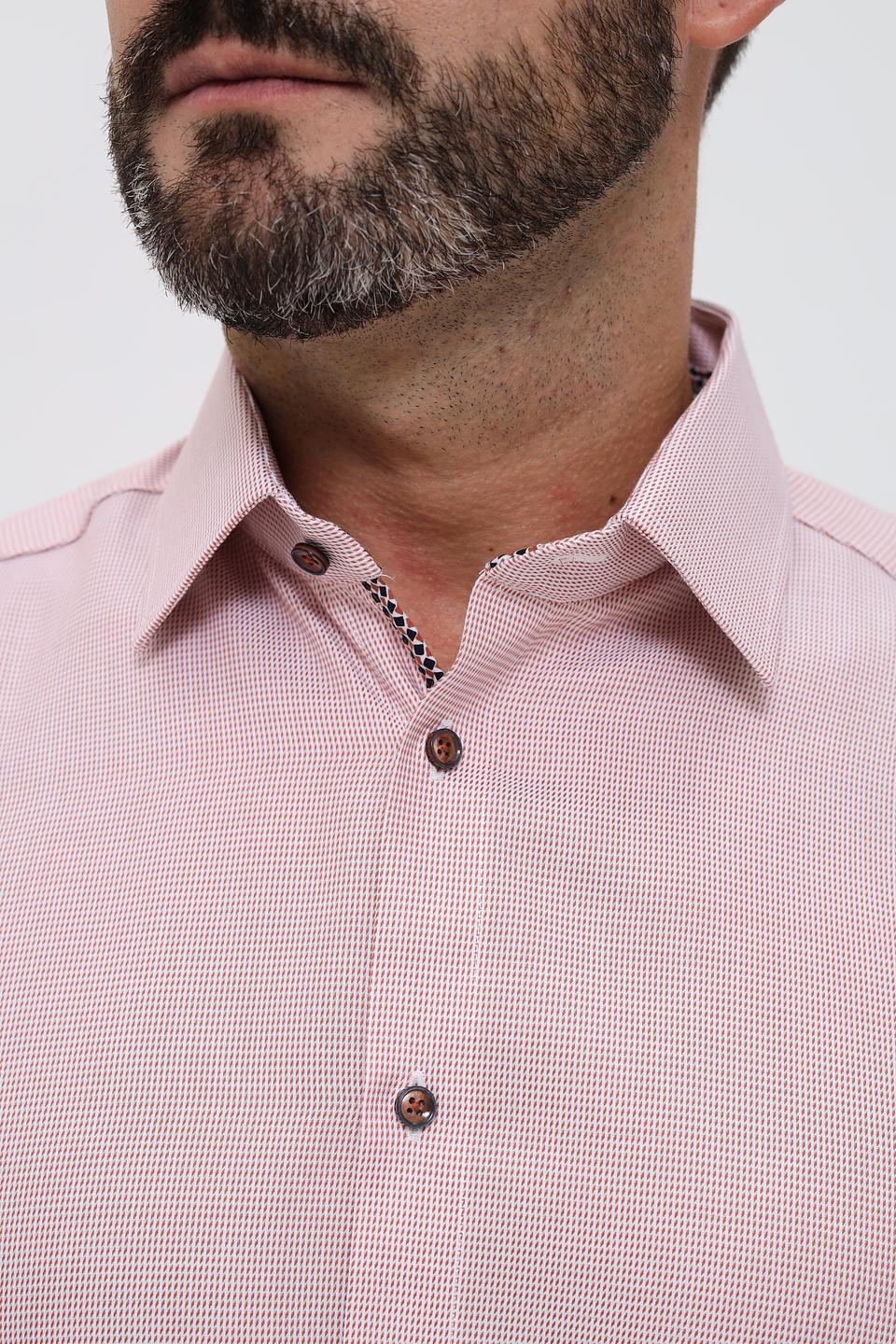 Рубашка Venti мужская, в клетку, розовая