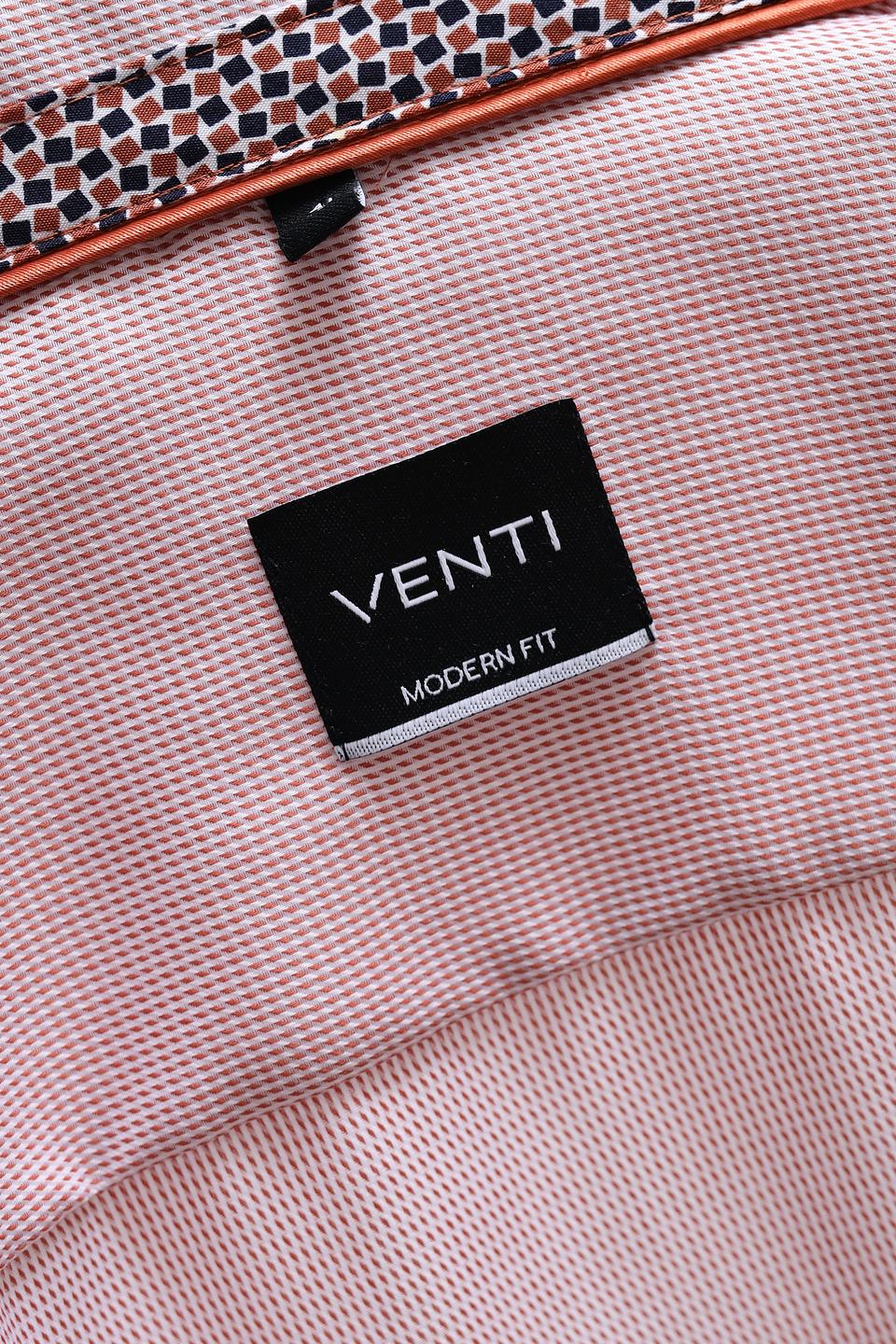 Рубашка Venti мужская, в клетку, розовая