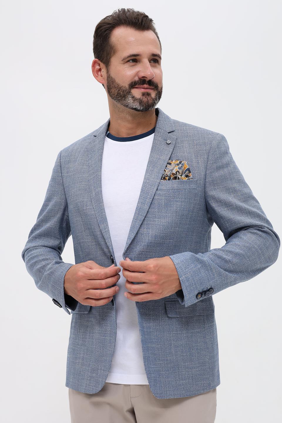 Пиджак Venti мужской голубой в клетку